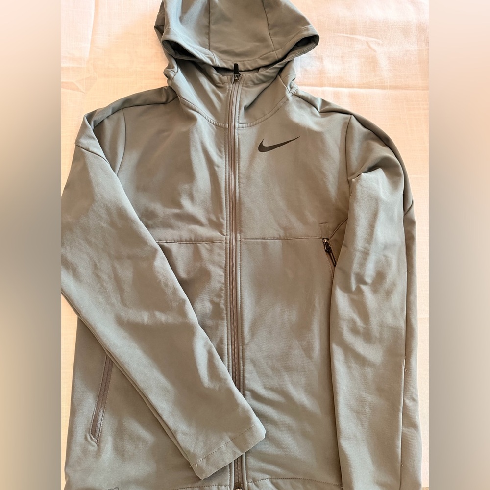 Nike Therma-FIT Full-Zip Training Hoodie — Sage/Grey